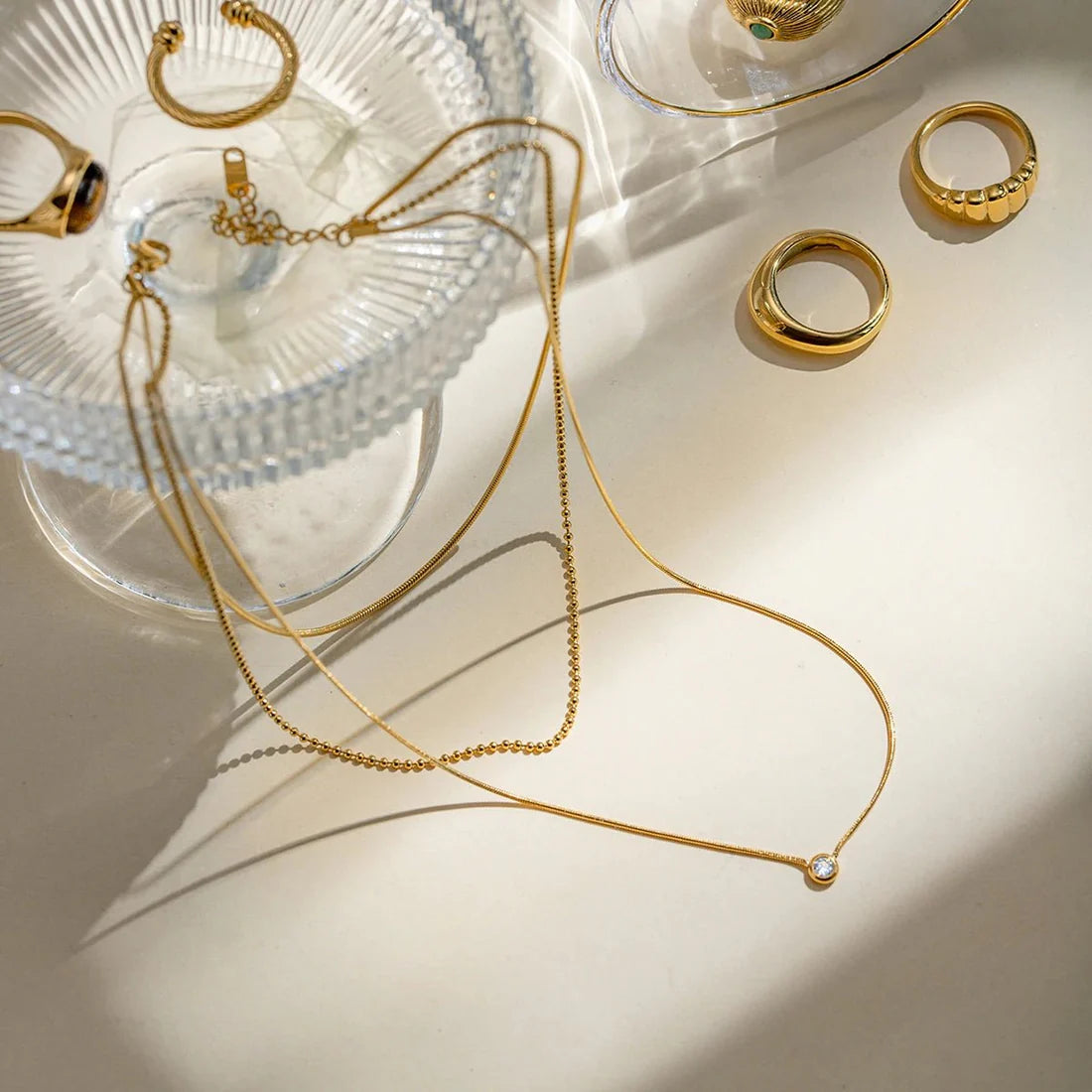 Collana Y Tre Strati | Eleganza Leggera