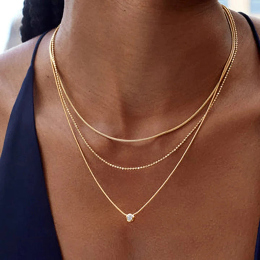 Collana Y Tre Strati | Eleganza Leggera