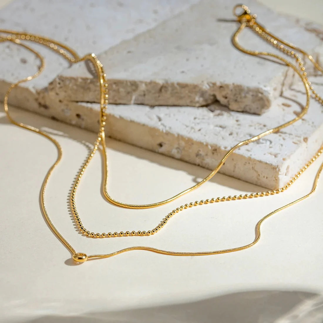 Collana Y Tre Strati | Eleganza Leggera