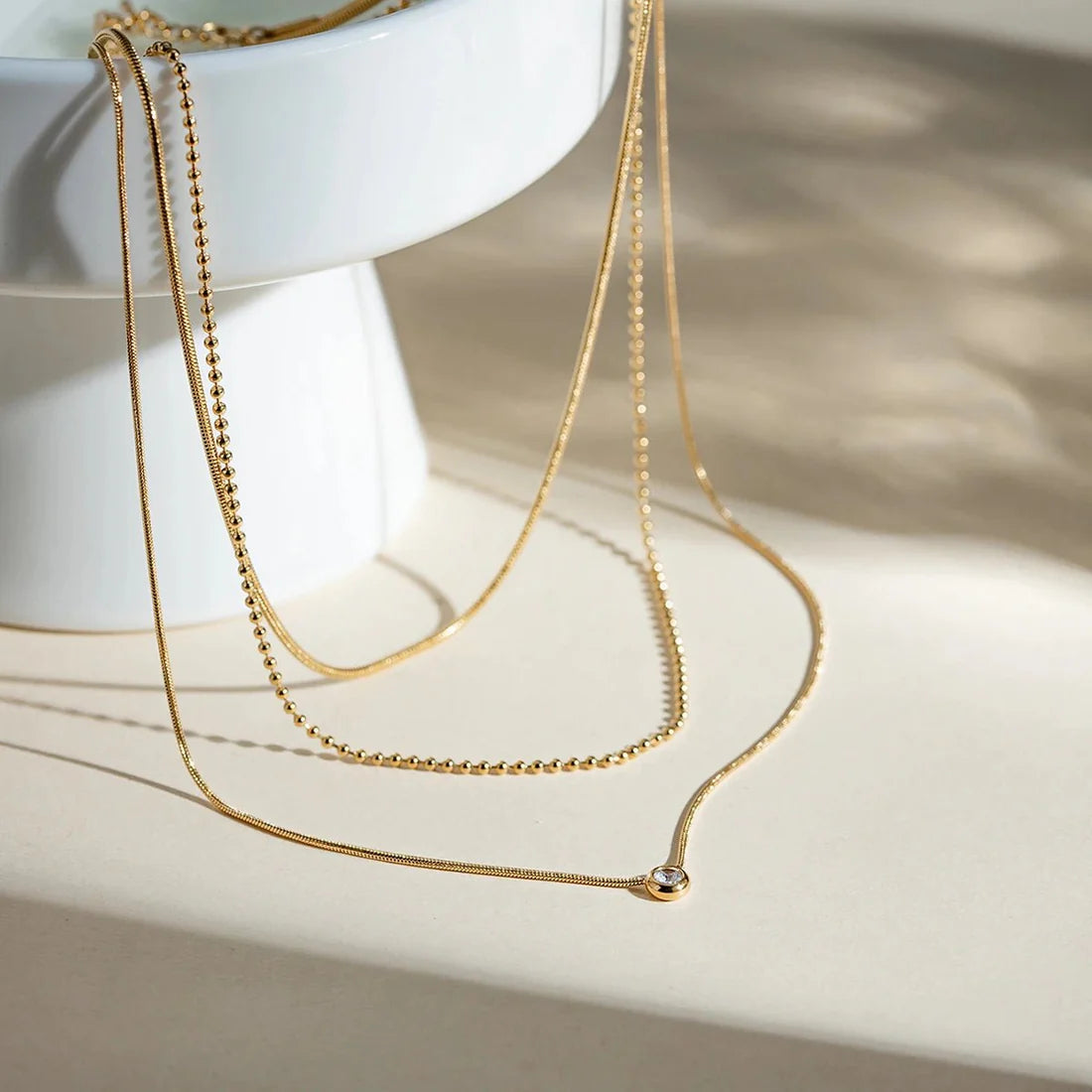 Collana Y Tre Strati | Eleganza Leggera